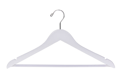 W040 - Semi Curved Wooden Hanger, 17.5" Natural - 80