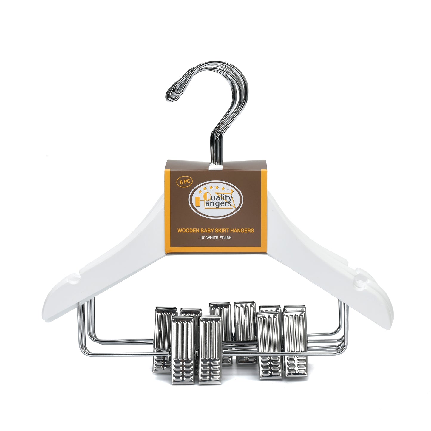 WB42 - Baby Wooden Hanger, 10" White - 80