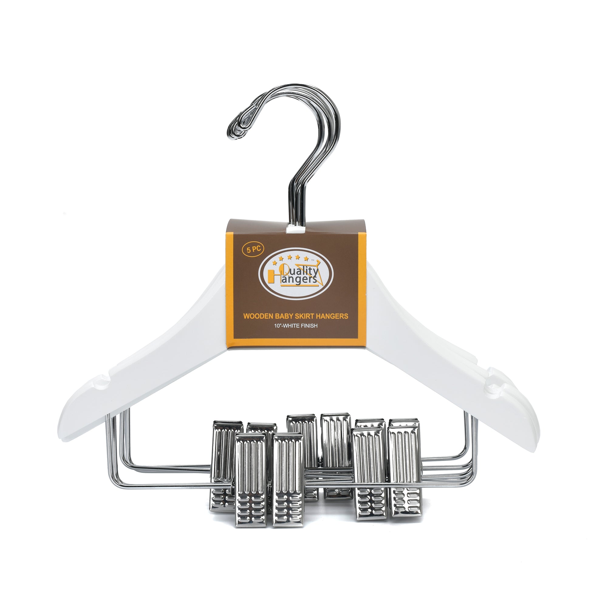 WB42 - Baby Wooden Hanger, 10" White - 80