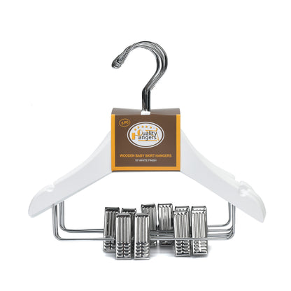WB42 - Baby Wooden Hanger, 10" White - 80