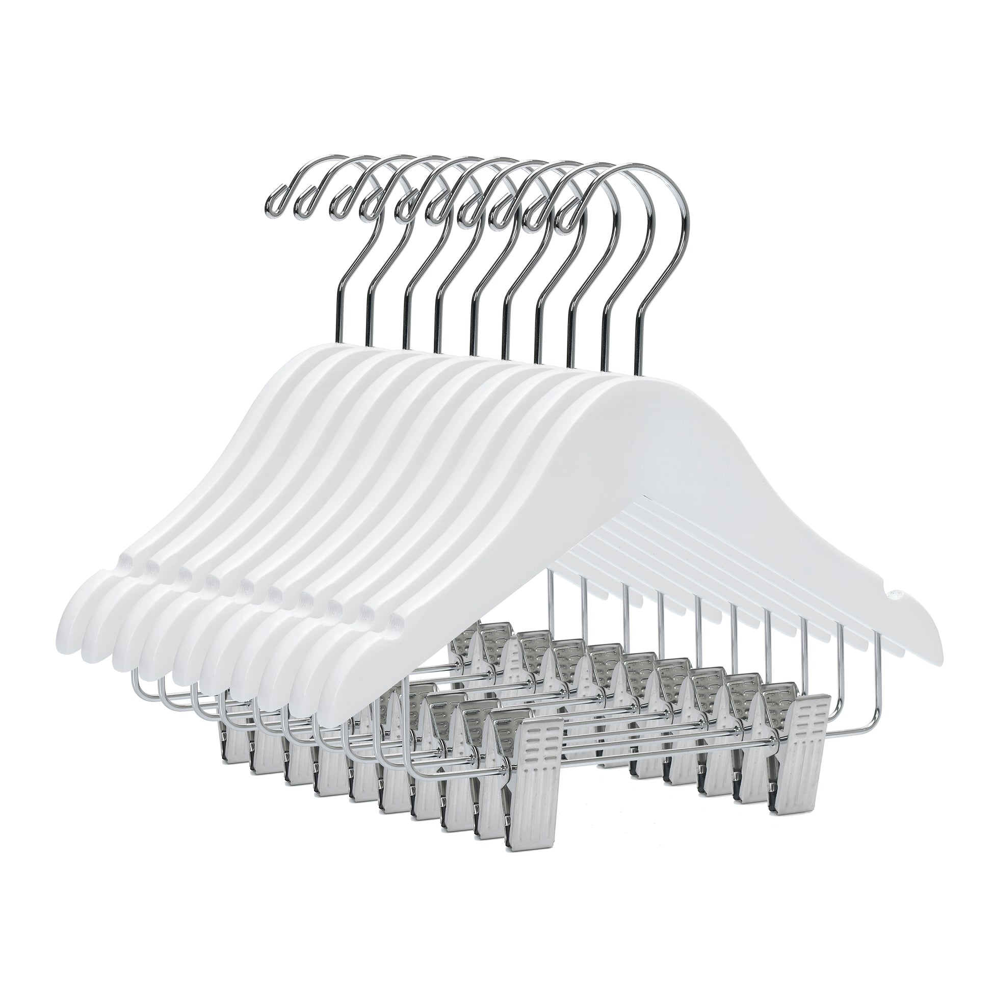 WB42 - Baby Wooden Hanger, 10" White - 80