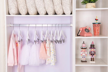 WB42 - Baby Wooden Hanger, 10" White - 80