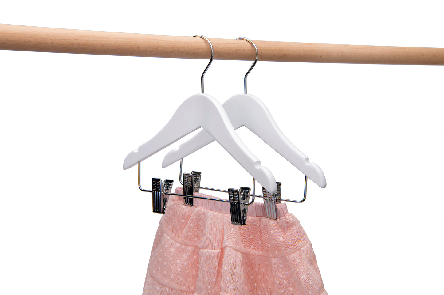 WB42 - Baby Wooden Hanger, 10" White - 80