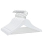 WJ40 - Semi Curved Wooden Hanger, 14" White, Junior Kids Size  - 80 (Retail Packed)
