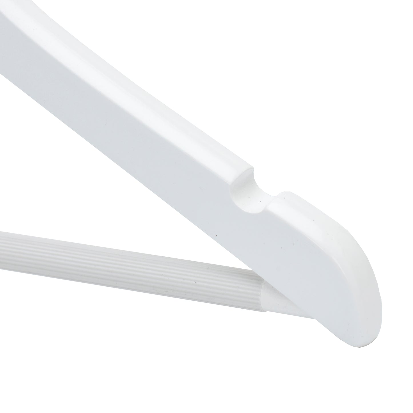 WJ40 - Semi Curved Wooden Hanger, 14" White, Junior Kids Size  - 80 (Retail Packed)