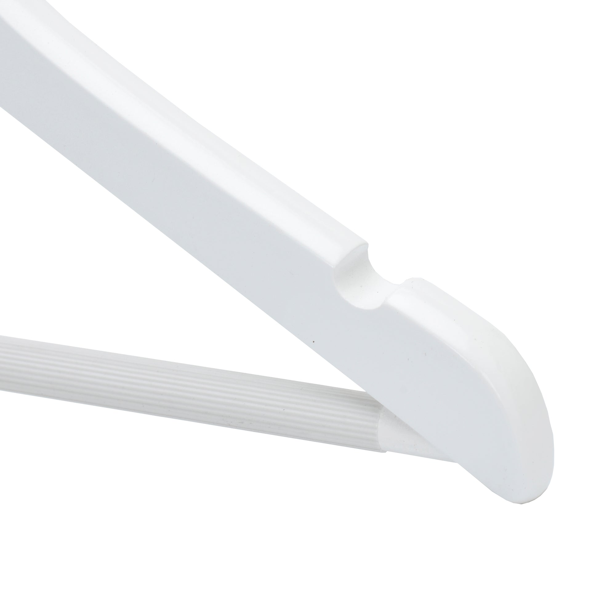 WJ40 - Semi Curved Wooden Hanger, 14" White, Junior Kids Size  - 80 (Retail Packed)
