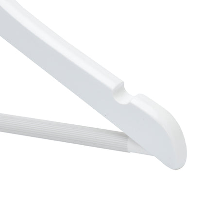 WJ40 - Semi Curved Wooden Hanger, 14" White, Junior Kids Size  - 80 (Retail Packed)