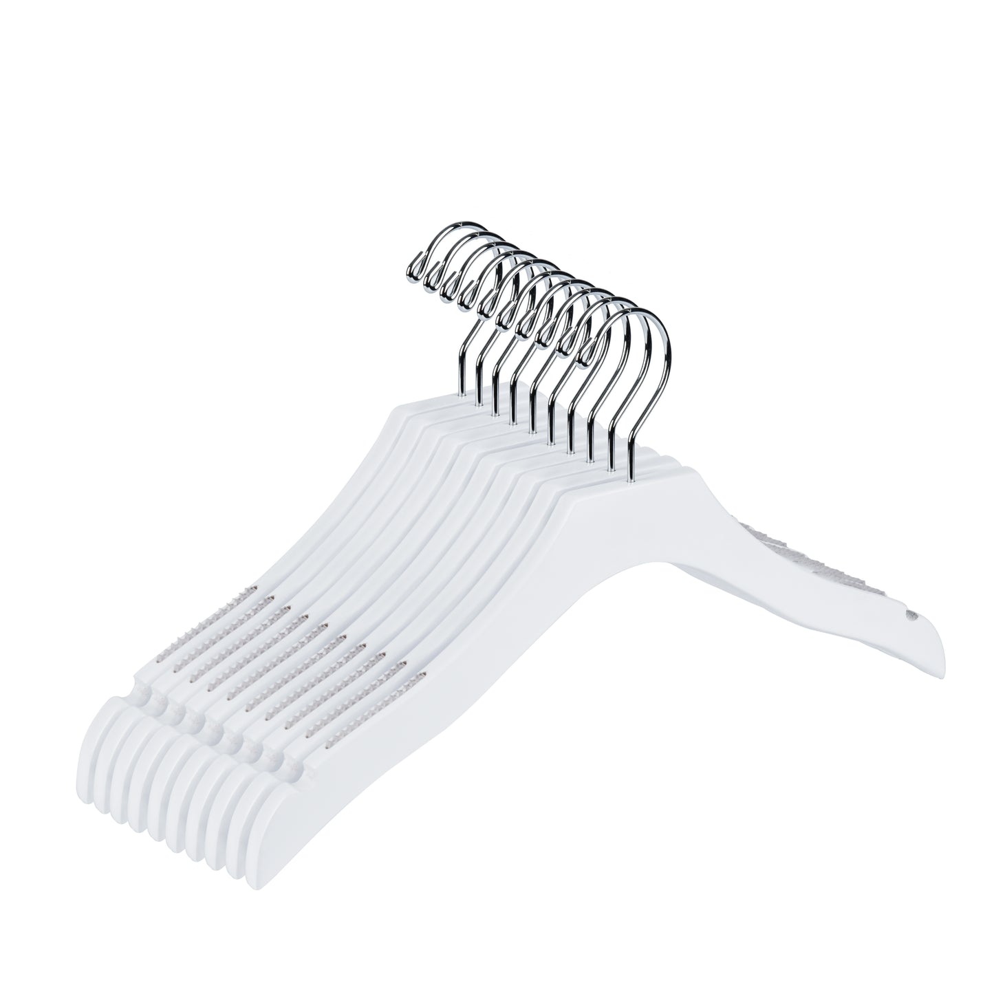 WK14 - 14.5" Luxury Kids Wooden Hanger - White - 100 Hangers