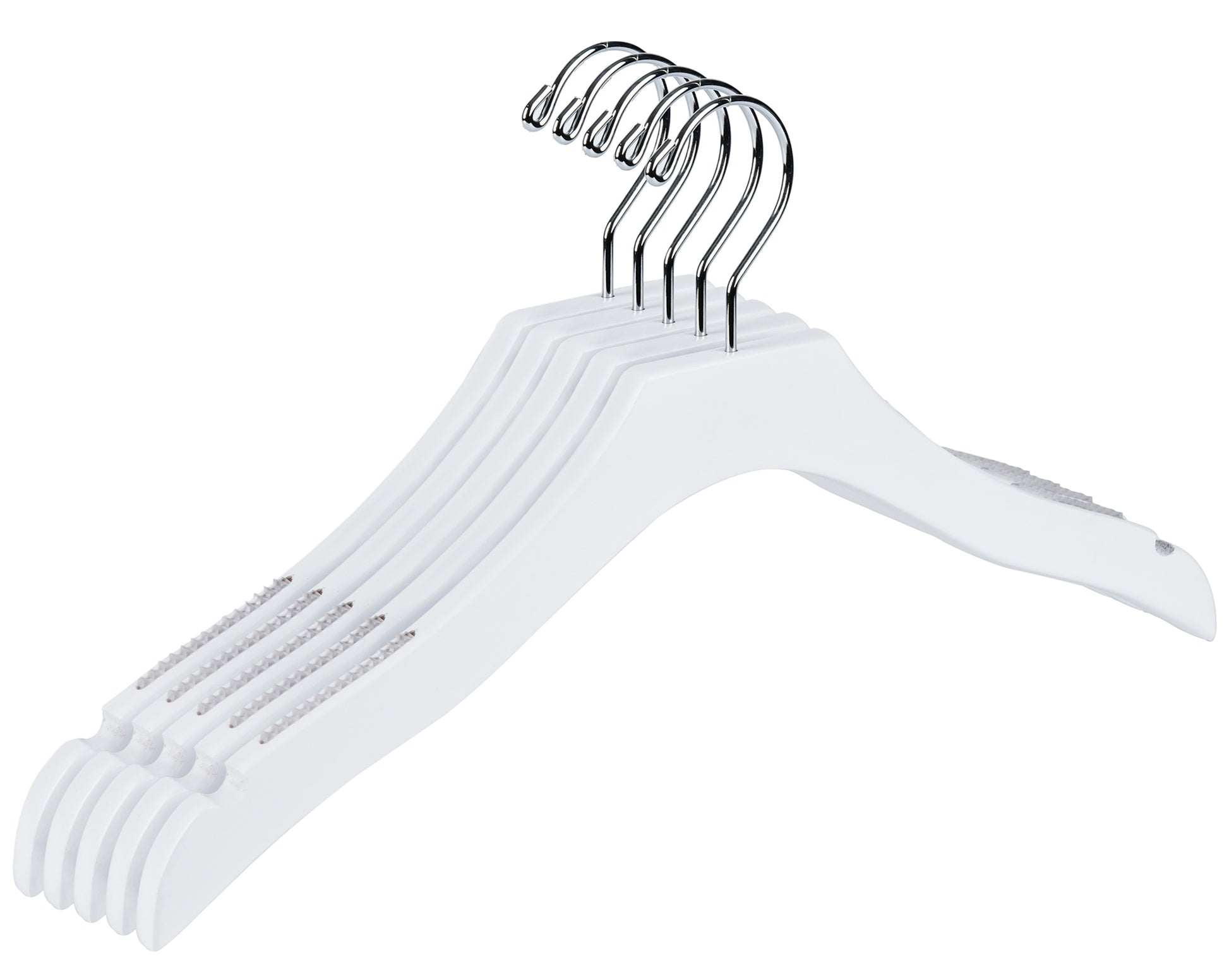 WK14 - 14.5" Luxury Kids Wooden Hanger - White - 100 Hangers