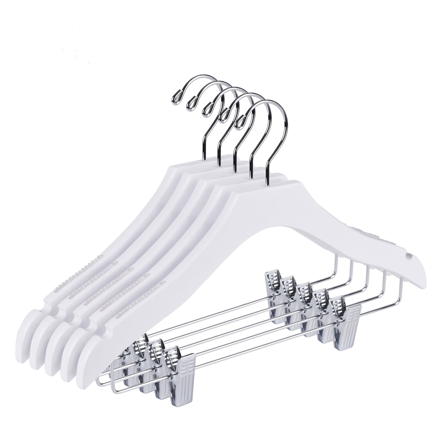 WK15 - 14.5" Luxury Kids Wooden Skirt Hanger - White