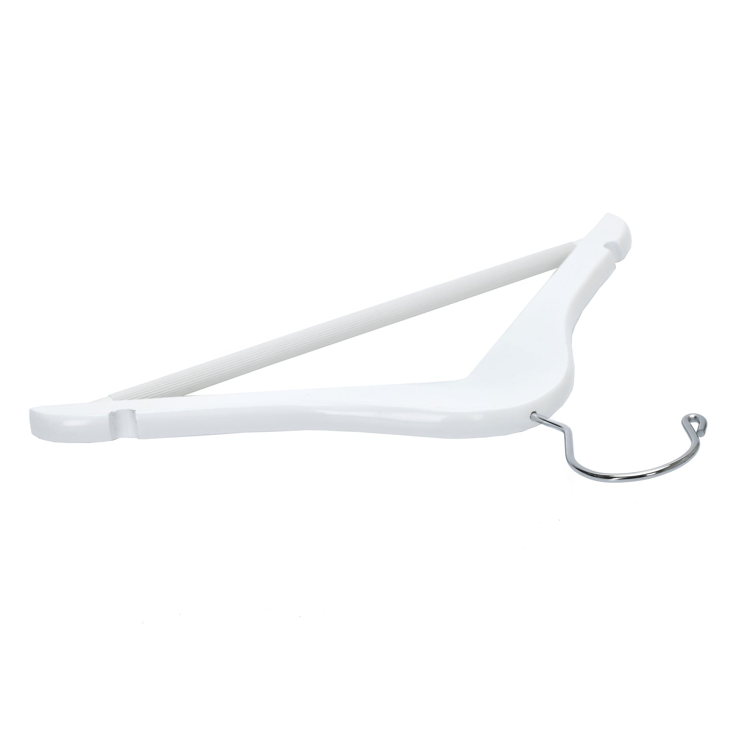 WK40 - Semi Curved Wooden Hanger, 12" White, Kids Size  - 80 