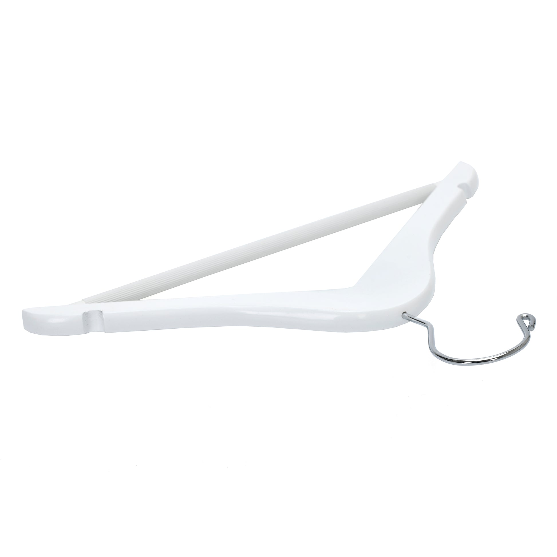 WK40 - Semi Curved Wooden Hanger, 12" White, Kids Size  - 80 