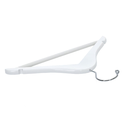 WK40 - Semi Curved Wooden Hanger, 12" White, Kids Size  - 80 