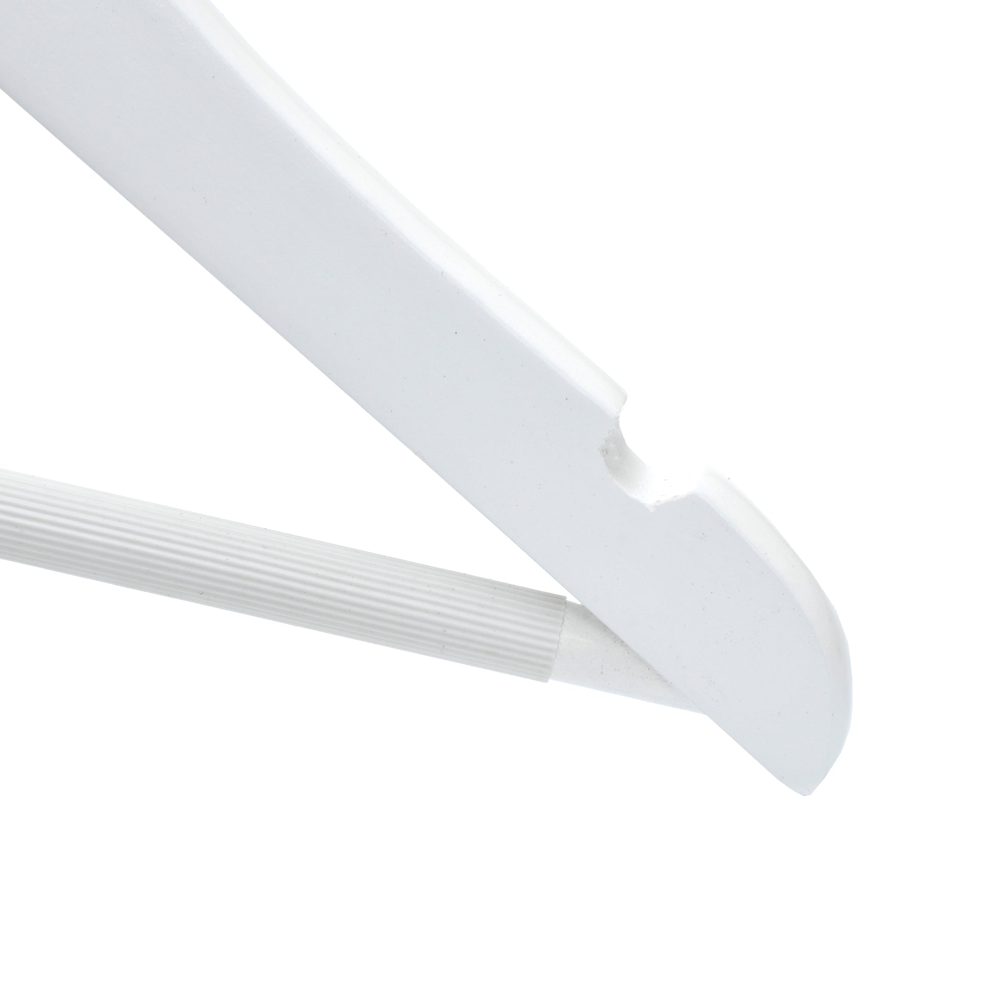 WK40 - Semi Curved Wooden Hanger, 12" White, Kids Size  - 80 