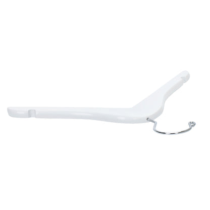 WJ41 - Semi Curved Wooden Hanger, 14" White, Junior Kids Size  - 80 (Retail Packed)