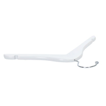 WK41 - Semi Curved Wooden Hanger, 12" White, Junior Kids Size  - 80