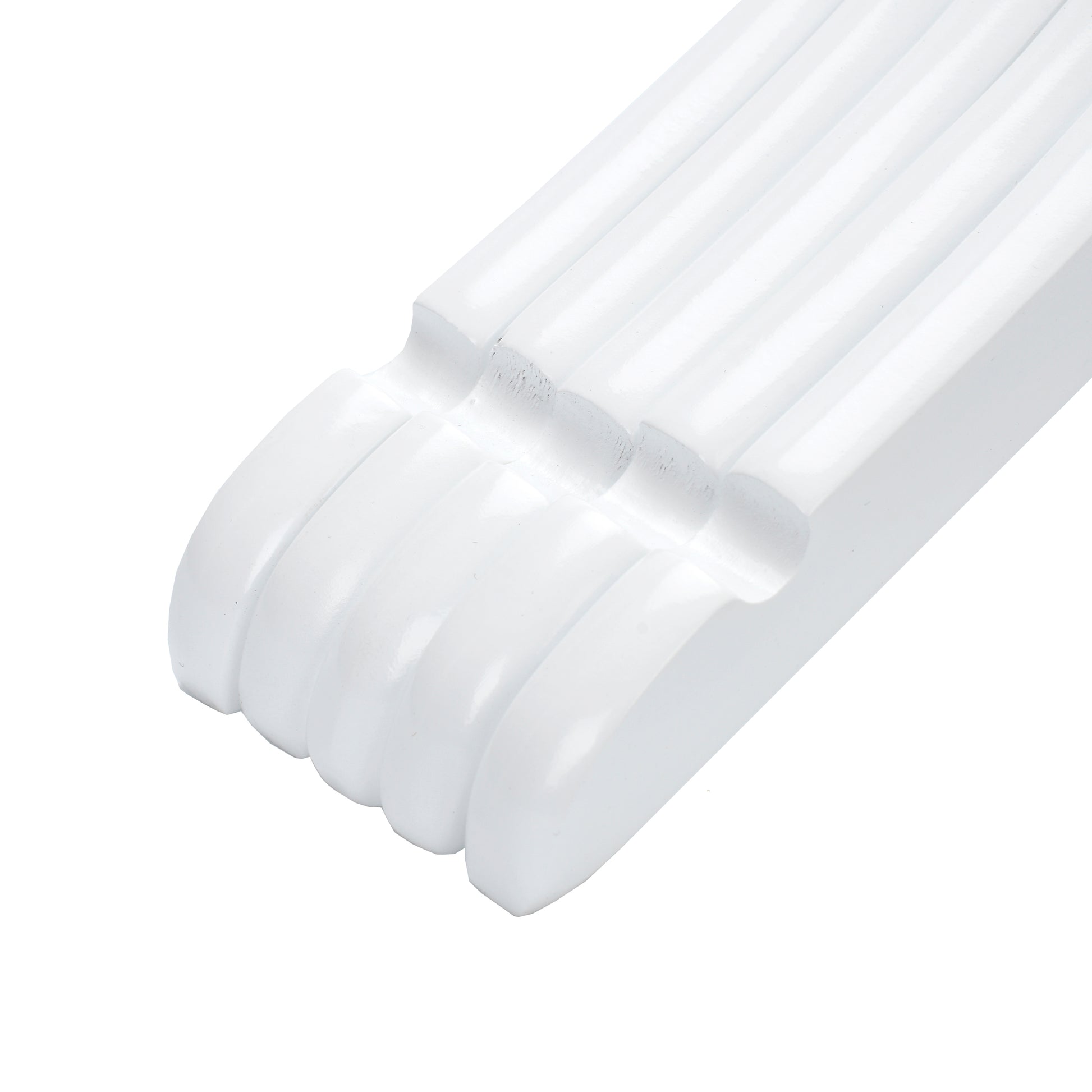 WK41 - Semi Curved Wooden Hanger, 12" White, Junior Kids Size  - 80