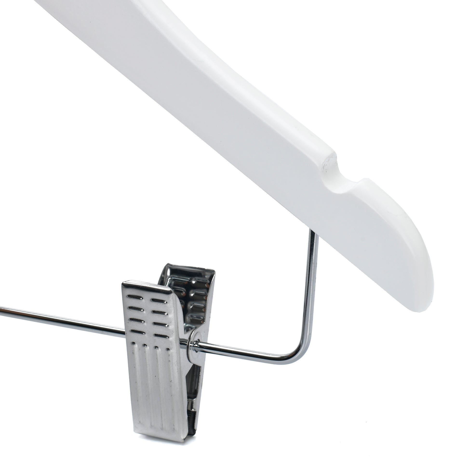 WK42 - 12" Kids Wooden Skirt Hanger, White - 80 (Retail Packed)