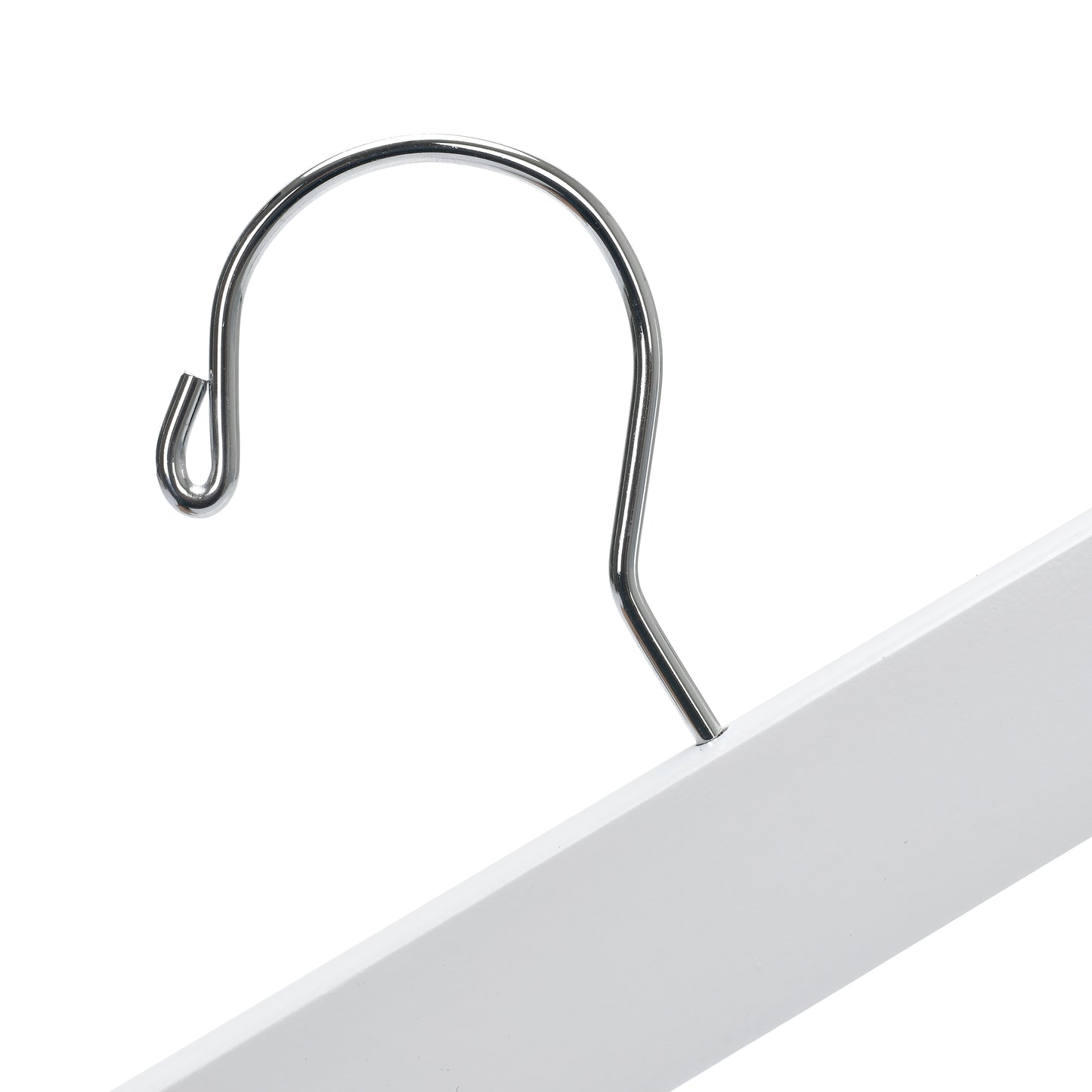 WK43 - Straight Wooden Hanger, 11" White, Junior and Kids Size  - 120