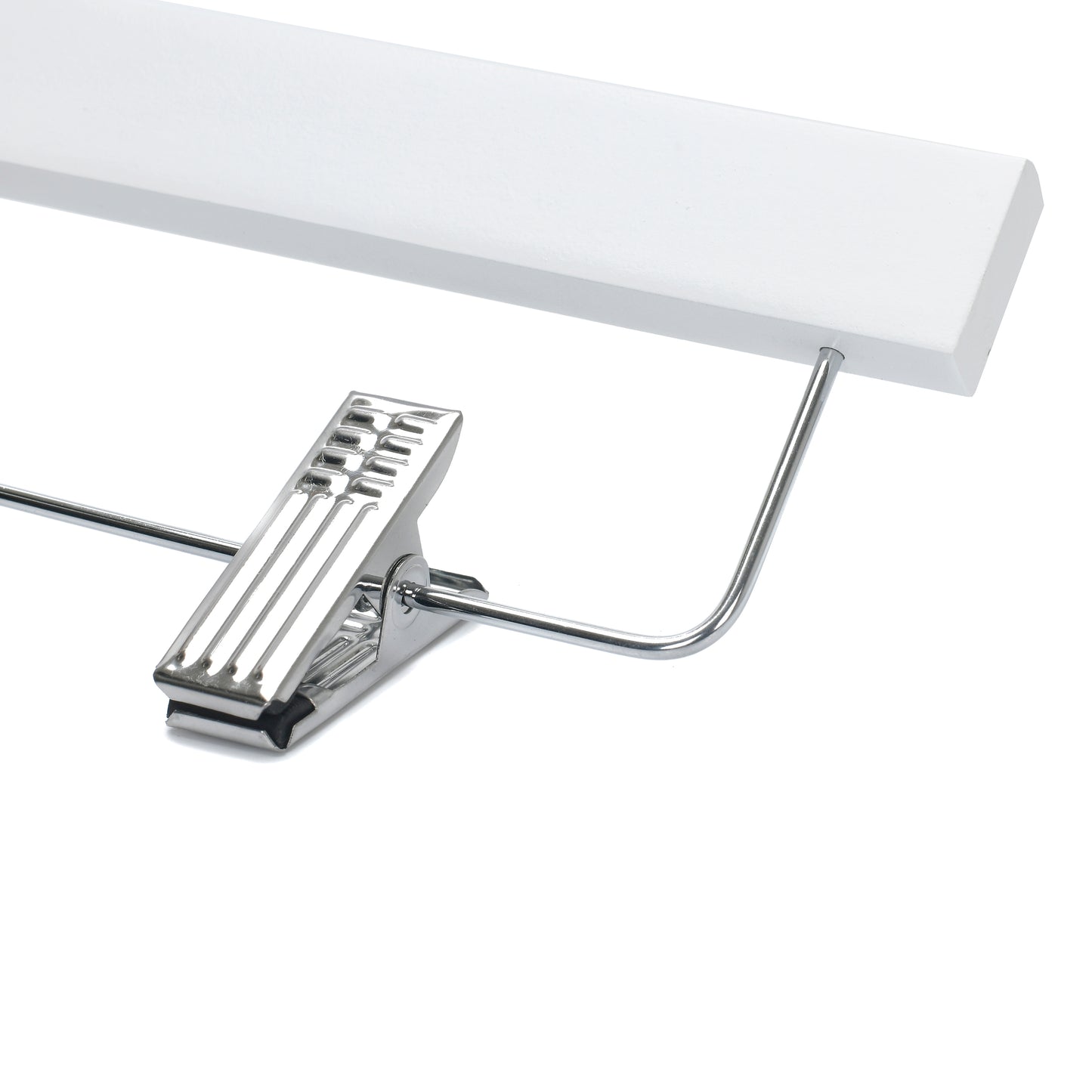 WK43 - Straight Wooden Hanger, 11" White, Junior and Kids Size  - 120