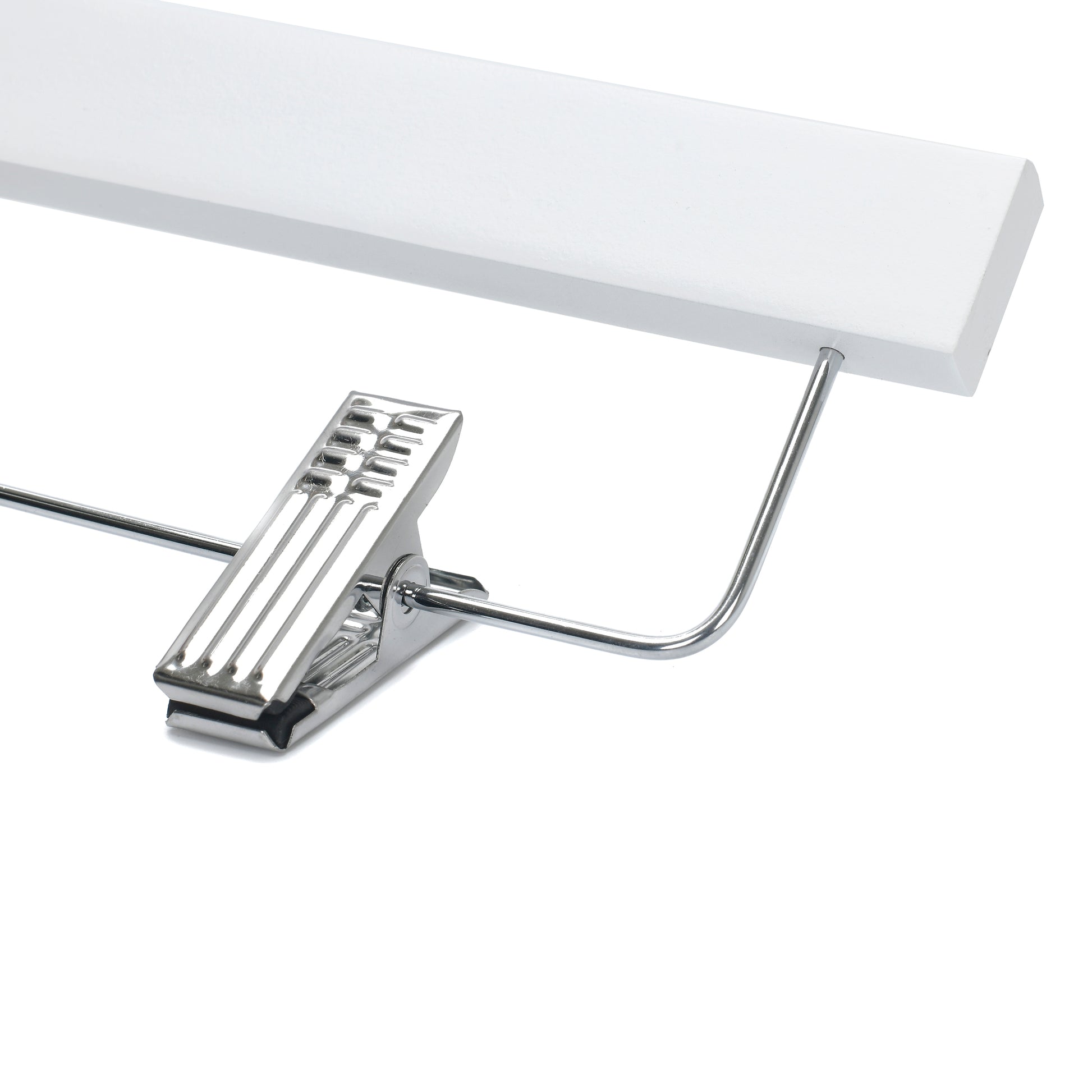 WK43 - Straight Wooden Hanger, 11" White, Junior and Kids Size  - 120