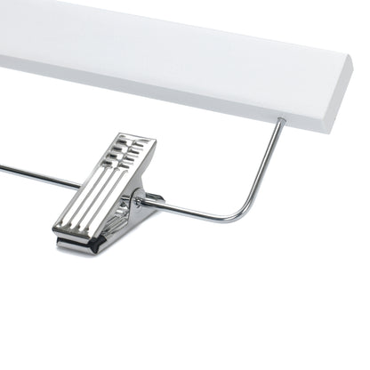 WK43 - Straight Wooden Hanger, 11" White, Junior and Kids Size  - 120