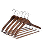 W5421 – Curved Wooden Coat & Suit Hanger with Locking Bar – 17" – Retro