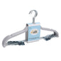 P412-GY – Slim ABS Plastic Skirt & Pant Hanger with Clips – 16.5" – Gray