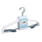 P412-WT – Slim ABS Plastic Skirt & Pant Hanger with Clips – 16.5" – White