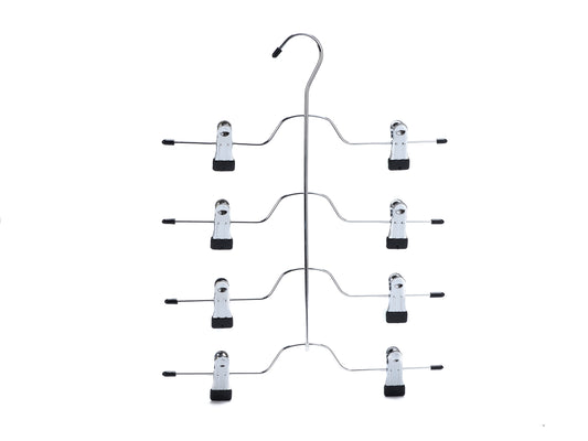 2801 - Heavy Duty 4 Tier Hanger with Clips - 32 hangers