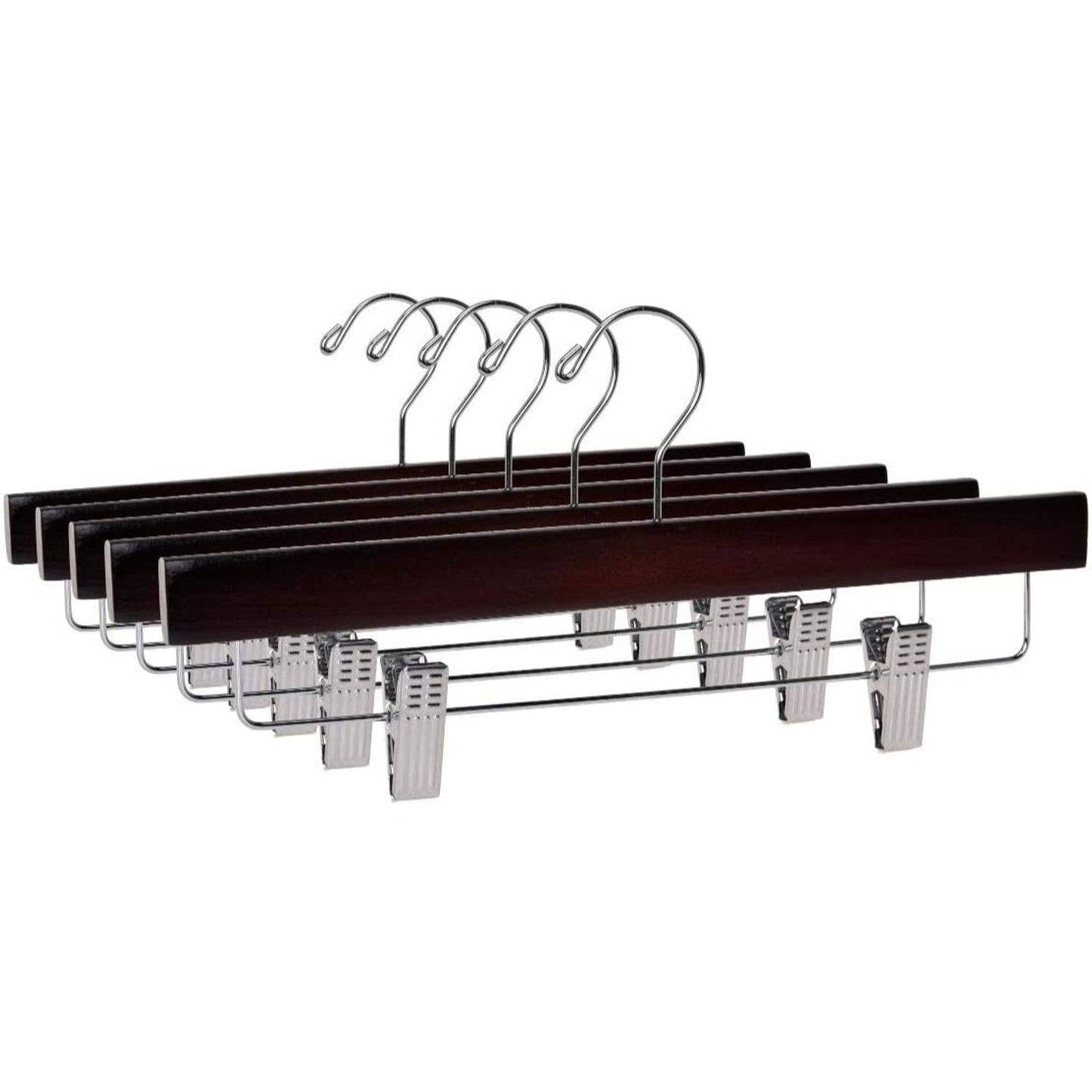 W053 - Wooden Straight Skirt Hangers, 14inch, Mahogany - 100