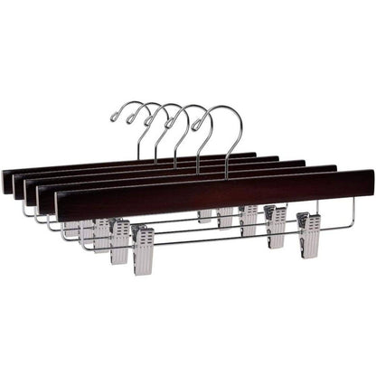W053 - Wooden Straight Skirt Hangers, 14inch, Mahogany - 100