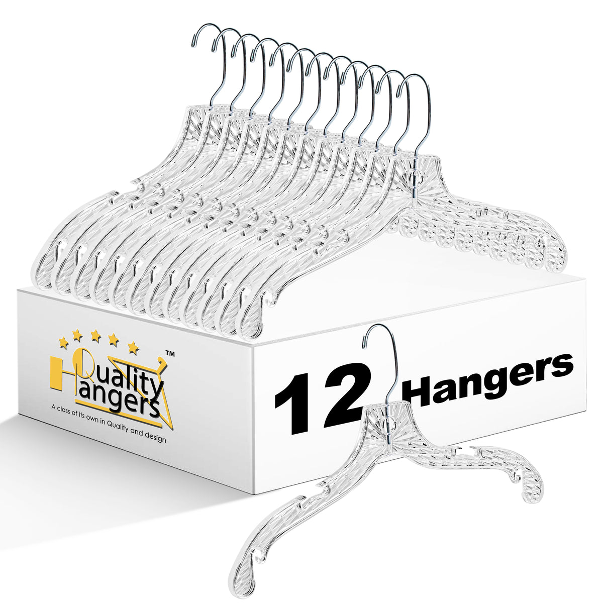 P5510 crystal clear plastic shirt hanger