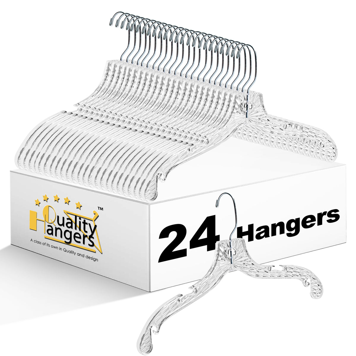 P5510 crystal clear plastic shirt hanger