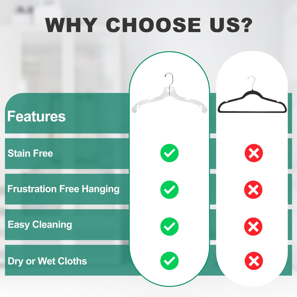 P5510 crystal clear plastic shirt hanger