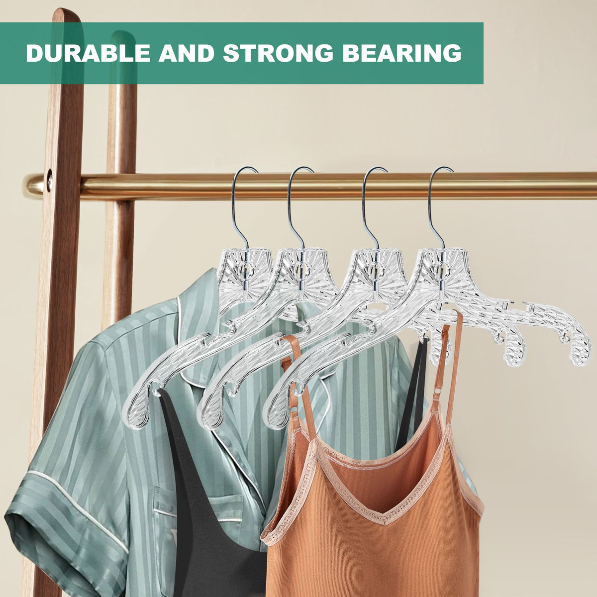 P5510 crystal clear plastic shirt hanger