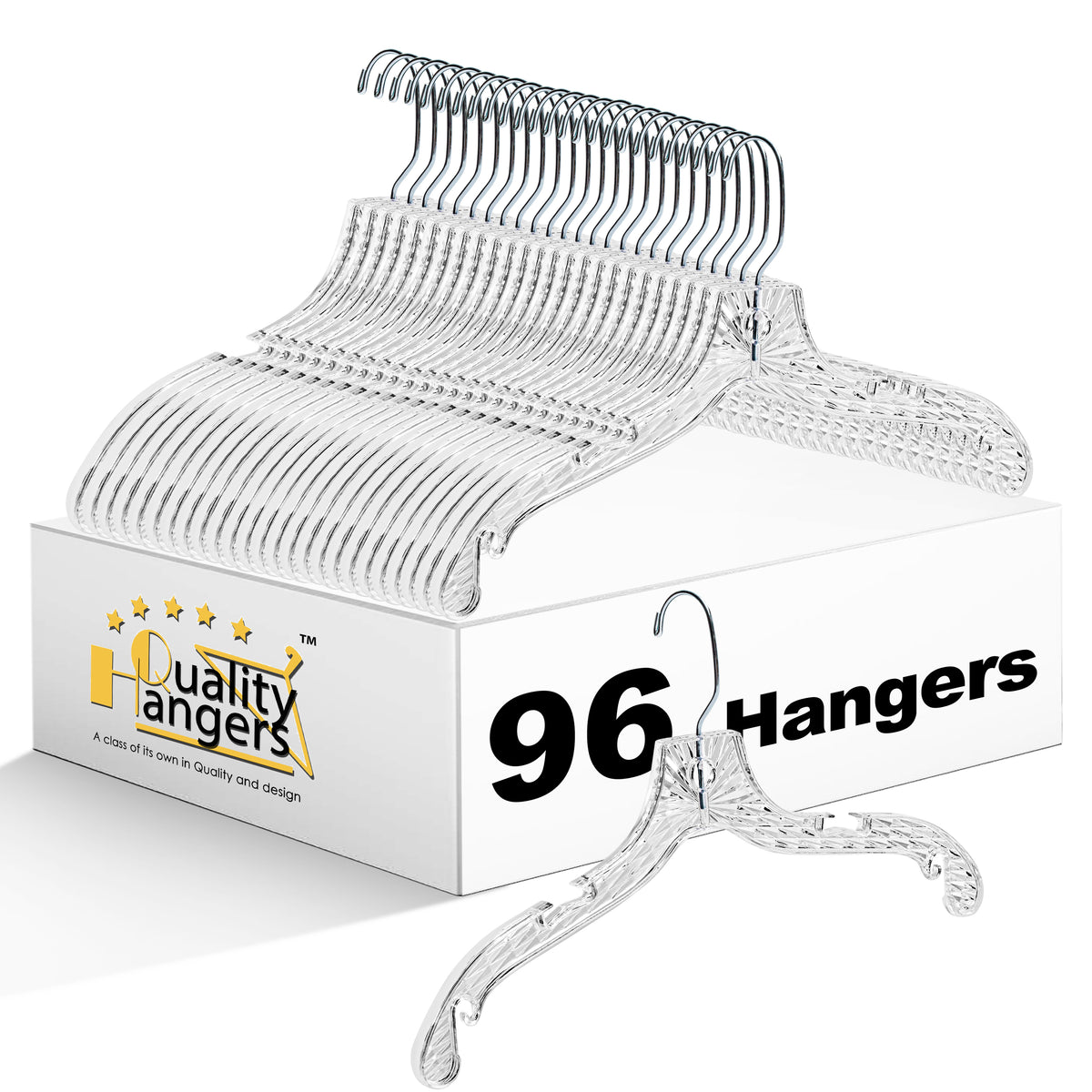 P5510 crystal clear plastic shirt hanger