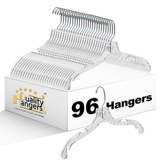 P5510 crystal clear plastic shirt hanger